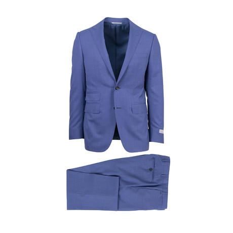 Wool Peak Lapels Slim Fit Suit // Sky Blue (Euro: 46R)