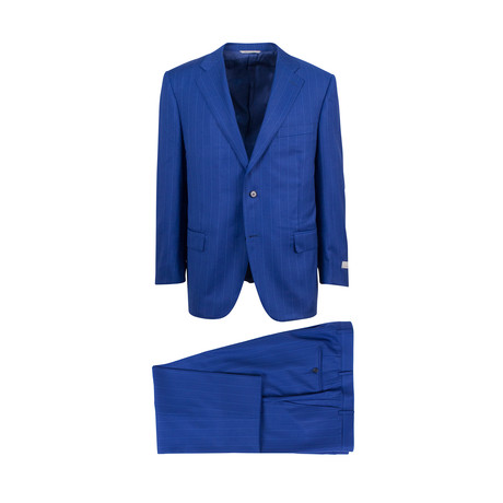 Travel Wool Portly Fit Suit // Blue (Euro: 46R)