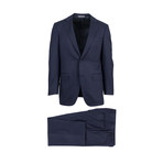 Oxford Striped Wool Trim Fit Suit // Blue (Euro: 48R)