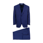 Canali // Travel Wool Blend Portly Fit Suit // Blue (US: 46S)