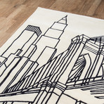 Brooklyn Bridge // Ivory (2'L x 3'W)