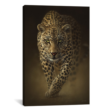 Savage Leopard, Vertical // Collin Bogle (18"W x 26"H x 0.75"D)