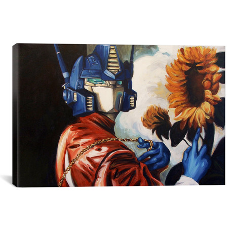 Optimus Prime With Sunflower (26"W x 18"H x 0.75"D)