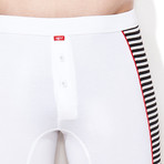 811 Boxer Shorts // White + Black (L)