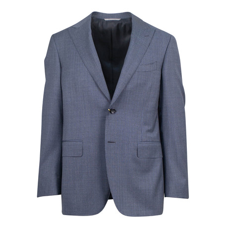 Houndstooth Wool Slim Fit Suit // Gray (US: 46R)