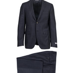 Canali // Herringbone Wool Slim fit Suit // Gray (US: 46S)