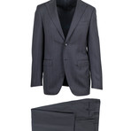 Travel Herringbone Wool Slim Fit Suit // Gray (Euro: 50L)