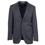 Travel Herringbone Wool Slim Fit Suit // Gray (Euro: 50L)