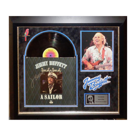 Framed Autographed Album Collage // Jimmy Buffett