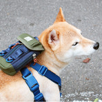 Dog Backpack // Harness + Belt Attachments (Red)