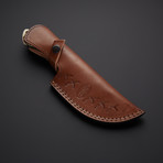 White Damascsus Gut Hook Knife // GH-14