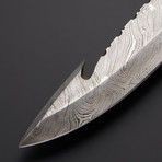 Damascus Gut Hook Hunting Knife // GH-11