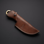 White Damascsus Gut Hook Knife // GH-18