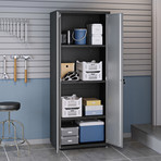 Chrysler 75.4" Cabinet + 4 Adjustable Shelves // Gray