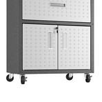 Chrysler 31.5" Mobile Cabinet + 1 Extension Drawer + 2 Adjustable Shelves // Gray