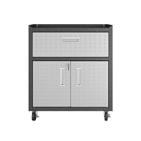 Chrysler 31.5" Mobile Cabinet + 1 Extension Drawer + 2 Adjustable Shelves // Gray