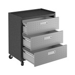 Chrysler 31.5" Mobile Chest + 3 Extension Drawers // Gray