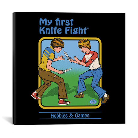 My First Knife Fight (18"W x 18"H x 0.75"D)