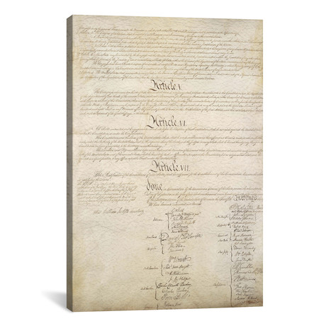 The Constitution Document Signatures (18"W x 26"H x 0.75"D)
