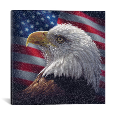 Bald Eagle Portrait America, Square // COLLIN BOGLE (12"W x 12"H x 0.75"D)