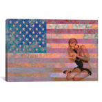 USA Flag (Vintage Pinup) (26"W x 18"H x 0.75"D)