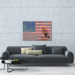 USA Flag (Vintage Pinup) (26"W x 18"H x 0.75"D)