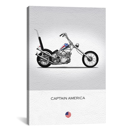 Harley-Davidson Captain America Easy Rider Tribute Motorcycl // Mark Rogan (18"W x 26"H x 0.75"D)