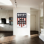 Vintage WWII Poster Featuring A Red, White, And Blue Shield // Stocktrek Images (18"W x 26"H x 0.75"D)