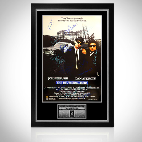 Blues Brothers // Cast Signed Poster // Custom Frame