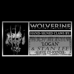 Wolverine Claws // Stan Lee + Hugh Jackman Signed // Custom Museum Display