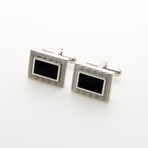 Black Enamel Cuff Links