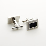 Black Enamel Cuff Links