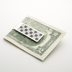 Black + Grey Carbon Fiber Inlay Money Clip