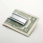 Blue Carbon Fiber Inlay Money Clip