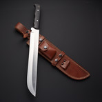 D2 Finger Groove Jungle Machete Knife