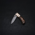 Damascus Liner Lock Folding Knife // 2652-A
