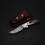Damascus Liner Lock Folding Knife // 2657-A