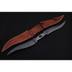 Damascus Double Blade Knife//Bk0159