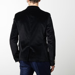 Solid Soft Velvet Jacket // Black (Euro: 48)