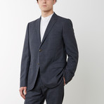 Window Pane Monaco Suit // Navy + Grey (Euro: 54)