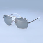 Abbott Sunglasses // White + Silver