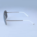 Abbott Sunglasses // White + Silver