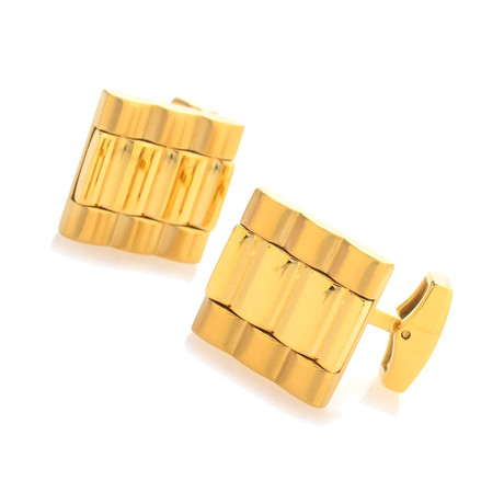 Croton Stainless Steel Cuff Links // Goldtone