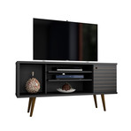 Marcy Mid-Century Modern 53.14" TV Stand (Black)