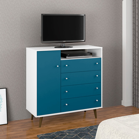 Marcy 4-Drawer Sideboard (White)