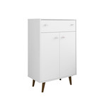 Marcy 1-Drawer Storage Cabinet (White)