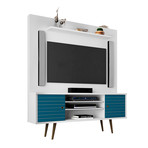 Marcy 63" Freestanding Entertainment Center (White)