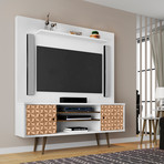 Marcy 63" Freestanding Entertainment Center (White)