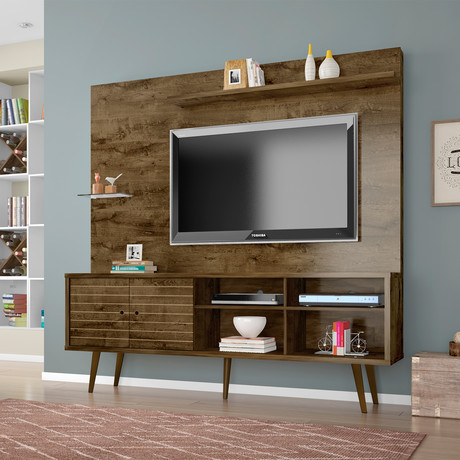 Marcy 70.87" Freestanding Entertainment Center (Rustic Brown)