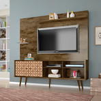 Marcy 70.87" Freestanding Entertainment Center (Rustic Brown)